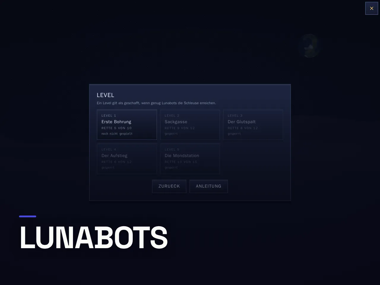Screenshot of LUNABOTS